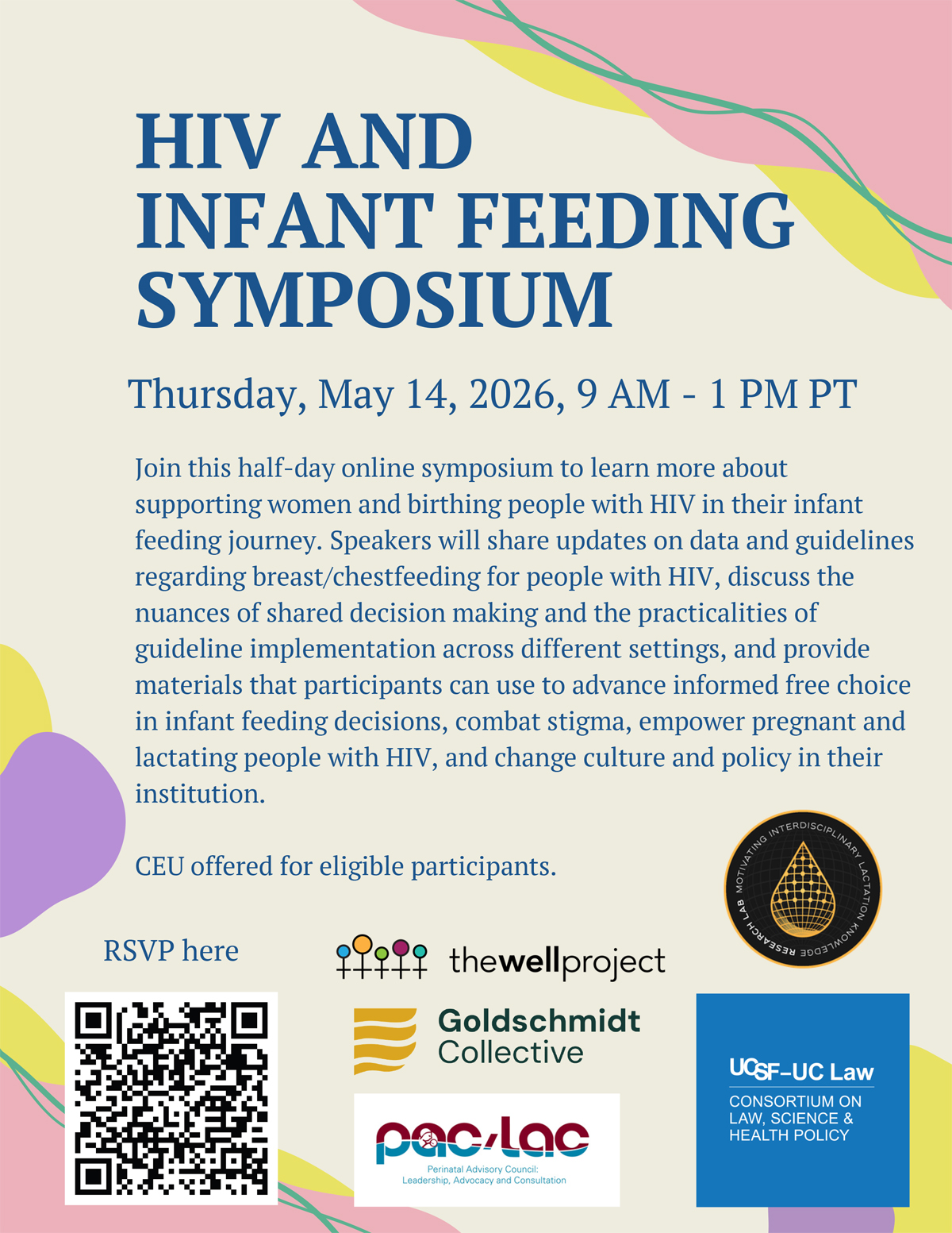 Flyer for HIV and Infant Feeding Symposium.