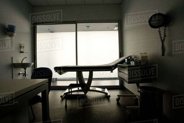 Dark and lonely exam room.