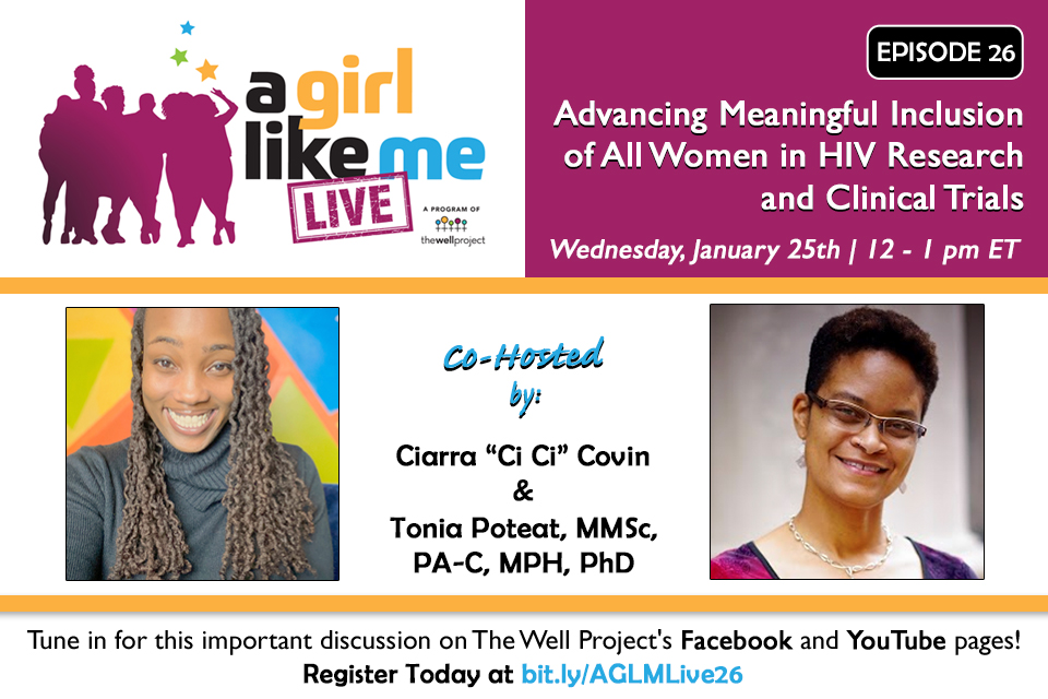 Ciarra "Ci Ci" Covin and Tonia Poteat with logo for A Girl Like Me LIVE.