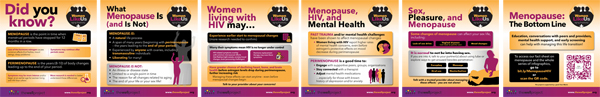 Detail from Menopause and HIV infographics.