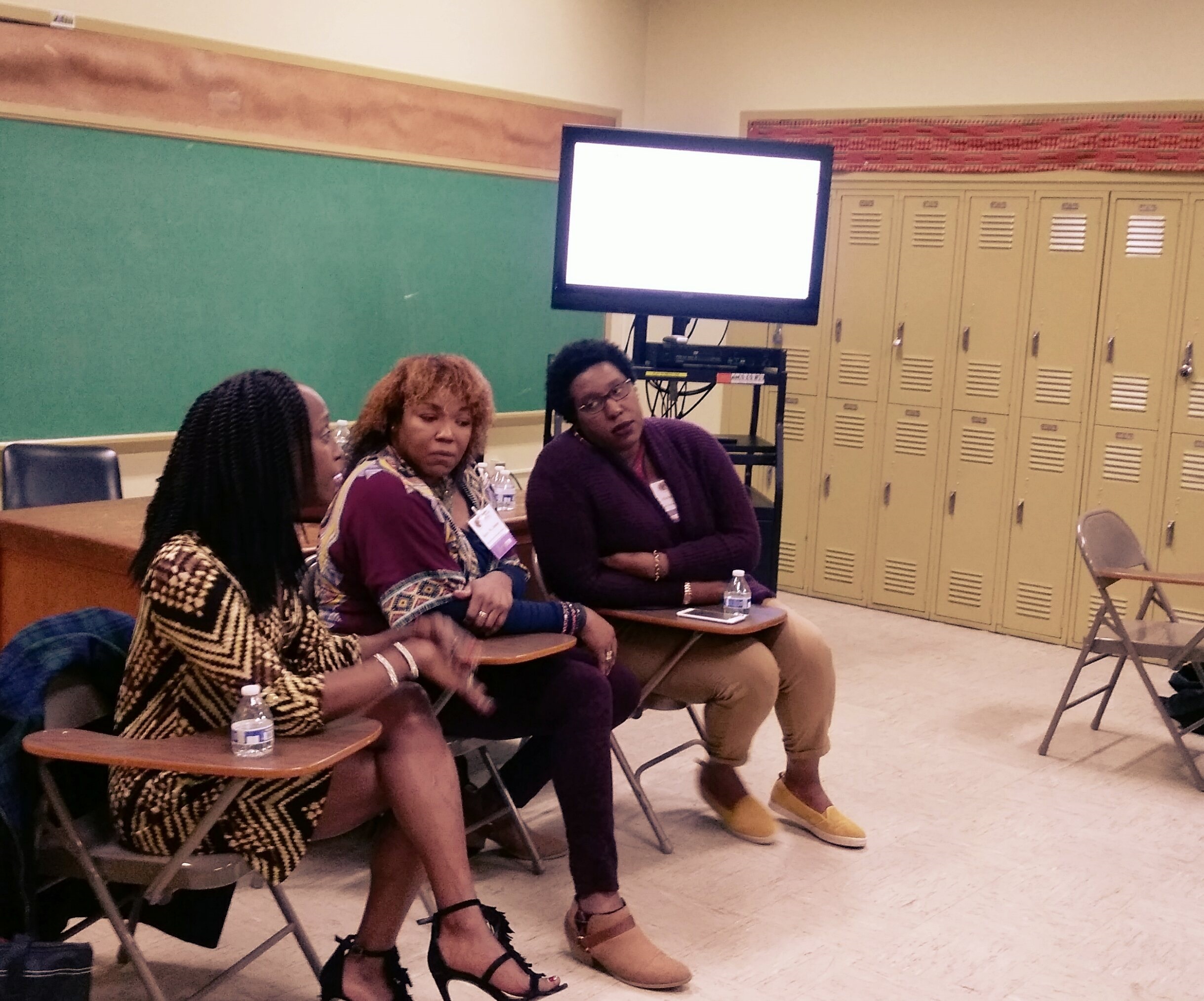 Tiommi Luckett, Kiara St. James, and Octavia Lewis at Women as the Face of AIDS Summit.