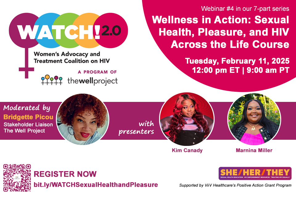 Flyer for WATCH! 2.0 (Women's Advocacy and Treatment Coalition on HIV) event.