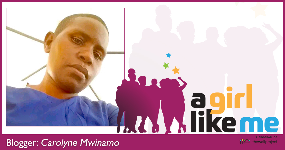 Blogger Carolyne Mwinamo and logo for A Girl Like Me.