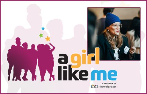 Blogger Elena-Andreea Negoi and logo for A Girl Like Me.