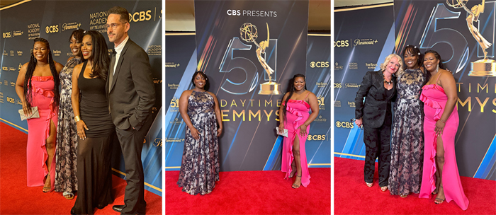 Collage de fotografías de los premios Emmy.