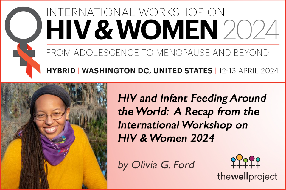 Olivia G. Ford and logos for The Well Project and International Workshop on HIV & Women.