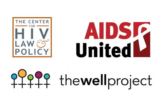 CHLP, AIDS United and The Well Project logos