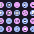 Illustrative graphic showing various contraceptive methods symbols.